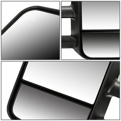 RETROVISORES EXTENDIBLES TOWING MIRROR - 88-98 CHEVY C/K 1500, GMC C/K 1500 / 88-00 CHEVY C/K 2500, K3500 , GMC C/K 2500, K3500 / 88-02 CHEVY C3500, GMC C3500 / 92-99 CHEVY SUBURBAN, GMC YUKON / 95-99 CHEVY TAHOE - PAIR - POWERED W/O HEATED W/O SIGNAL -