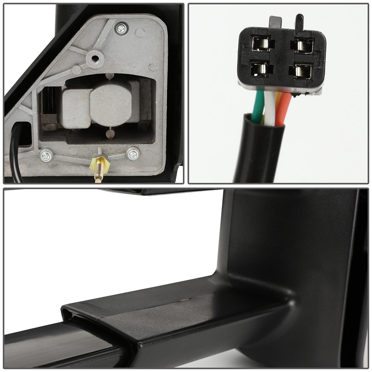 RETROVISORES EXTENDIBLES TOWING MIRROR - 88-98 CHEVY C/K 1500, GMC C/K 1500 / 88-00 CHEVY C/K 2500, K3500 , GMC C/K 2500, K3500 / 88-02 CHEVY C3500, GMC C3500 / 92-99 CHEVY SUBURBAN, GMC YUKON / 95-99 CHEVY TAHOE - PAIR - POWERED W/O HEATED W/O SIGNAL -