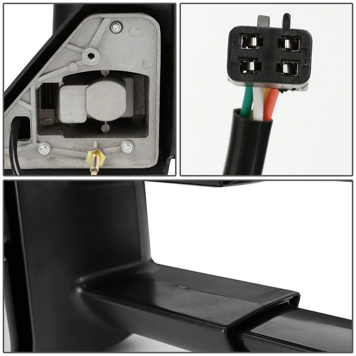 RETROVISORES EXTENDIBLES TOWING MIRROR - 88-98 CHEVY C/K 1500, GMC C/K 1500 / 88-00 CHEVY C/K 2500, K3500 , GMC C/K 2500, K3500 / 88-02 CHEVY C3500, GMC C3500 / 92-99 CHEVY SUBURBAN, GMC YUKON / 95-99 CHEVY TAHOE - LEFT - POWERED W/O HEATED W/O SIGNAL -