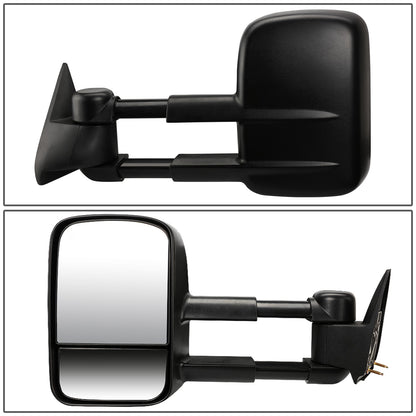 RETROVISORES EXTENDIBLES TOWING MIRROR - 88-98 CHEVY C/K 1500, GMC C/K 1500 / 88-00 CHEVY C/K 2500, K3500 , GMC C/K 2500, K3500 / 88-02 CHEVY C3500, GMC C3500 / 92-99 CHEVY SUBURBAN, GMC YUKON / 95-99 CHEVY TAHOE - PAIR - MANUAL W/O HEATED W/O SIGNAL -