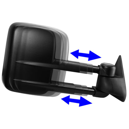 RETROVISORES EXTENDIBLES TOWING MIRROR - 88-98 CHEVY C/K 1500, GMC C/K 1500 / 88-00 CHEVY C/K 2500, K3500 , GMC C/K 2500, K3500 / 88-02 CHEVY C3500, GMC C3500 / 92-99 CHEVY SUBURBAN, GMC YUKON / 95-99 CHEVY TAHOE - RIGHT - MANUAL W/O HEATED W/O SIGNAL -