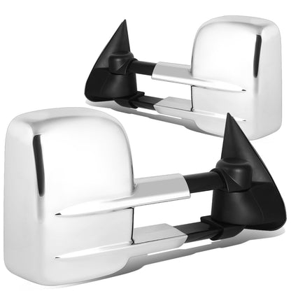 RETROVISORES EXTENDIBLES TOWING MIRROR - 88-98 CHEVY C/K 1500, GMC C/K 1500 / 88-00 CHEVY C/K 2500, K3500 , GMC C/K 2500, K3500 / 88-02 CHEVY C3500, GMC C3500 / 92-99 CHEVY SUBURBAN, GMC YUKON / 95-99 CHEVY TAHOE - PAIR - MANUAL W/O HEATED W/O SIGNAL -