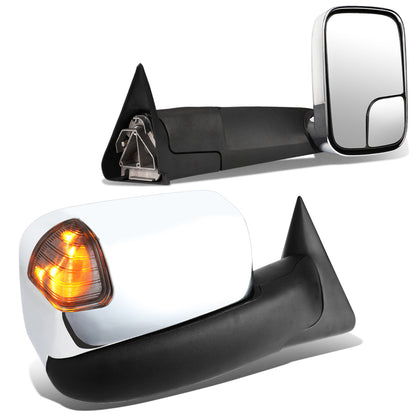 RETROVISORES EXTENDIBLES TOWING MIRROR - 94-01 DODGE RAM 1500 / 94-02 DODGE RAM 2500, 3500 - PAIR - POWERED, W/ O HEATED - LED SMOKE SIGNAL - CHROME