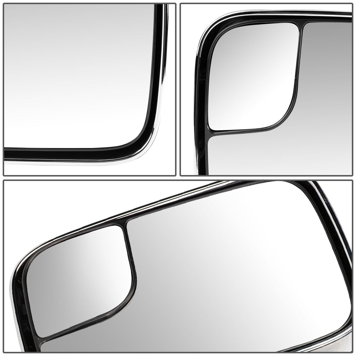 RETROVISORES EXTENDIBLES TOWING MIRROR - 94-01 DODGE RAM 1500 / 94-02 DODGE RAM 2500, 3500 - PAIR - POWERED, W/ O HEATED - LED SMOKE SIGNAL - CHROME