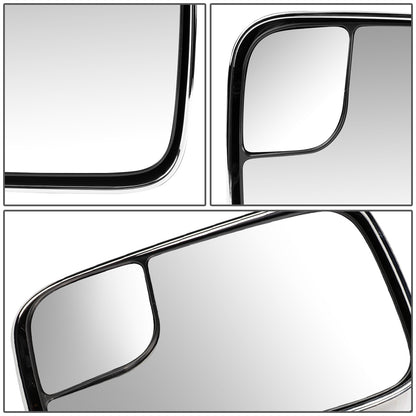 RETROVISORES EXTENDIBLES TOWING MIRROR - 94-01 DODGE RAM 1500 / 94-02 DODGE RAM 2500, 3500 - PAIR - POWERED, W/ O HEATED - LED SMOKE SIGNAL - CHROME