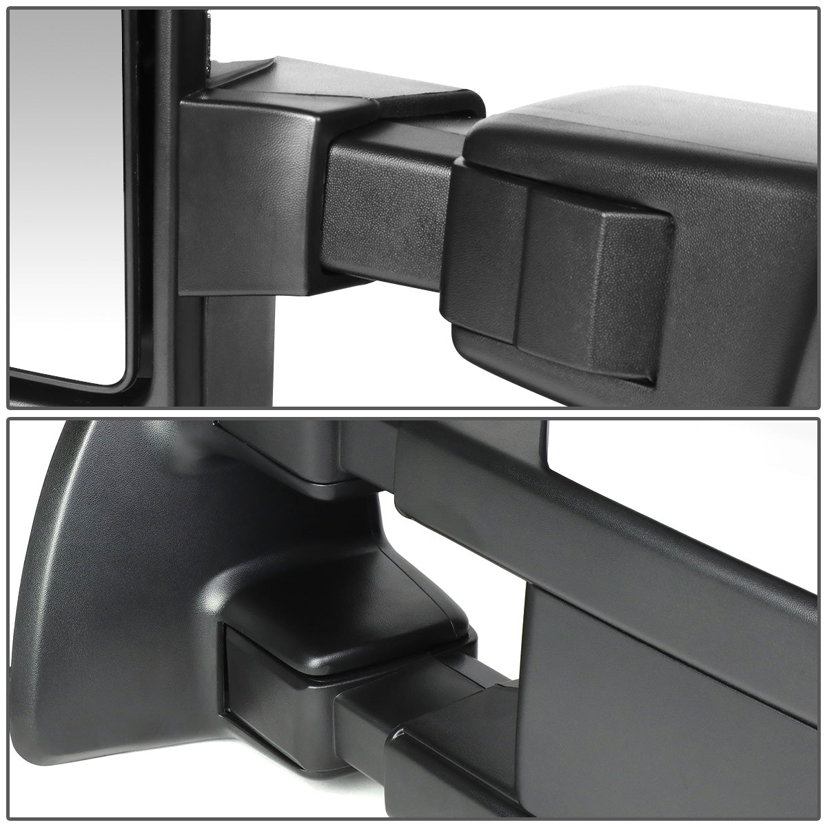 RETROVISORES EXTENDIBLES TOWING MIRROR - 99-07 FORD F-250, F-350, F-450, F-550 - SUPER DUTY - PAIR - POWERED W/ HEATED - LED AMBER SIGNAL - CHROME