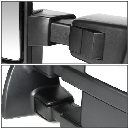 RETROVISORES EXTENDIBLES TOWING MIRROR - 99-07 FORD F-250, F-350, F-450, F-550 - SUPER DUTY - PAIR - POWERED W/ HEATED - LED AMBER SIGNAL - CHROME