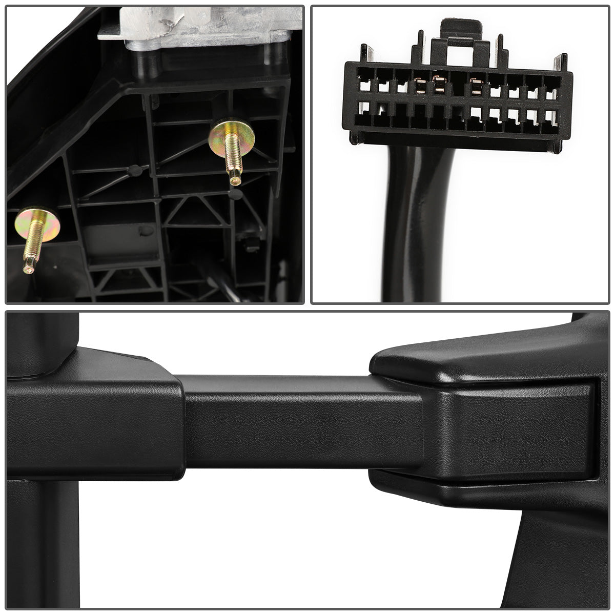 RETROVISORES EXTENDIBLES TOWING MIRROR - 08-16 FORD F-250, F-350, F-450, F-550 - SUPER DUTY - RIGHT - MANUAL W/ HEATED - LED AMBER SIGNAL - BLACK