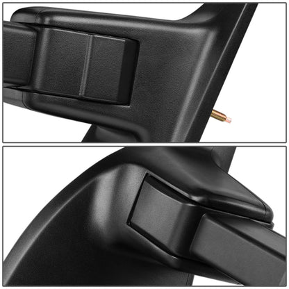 RETROVISORES EXTENDIBLES TOWING MIRROR - 08-16 FORD F-250, F-350, F-450, F-550 - SUPER DUTY - LEFT - POWERED W/ HEATED - LED AMBER SIGNAL - BLACK