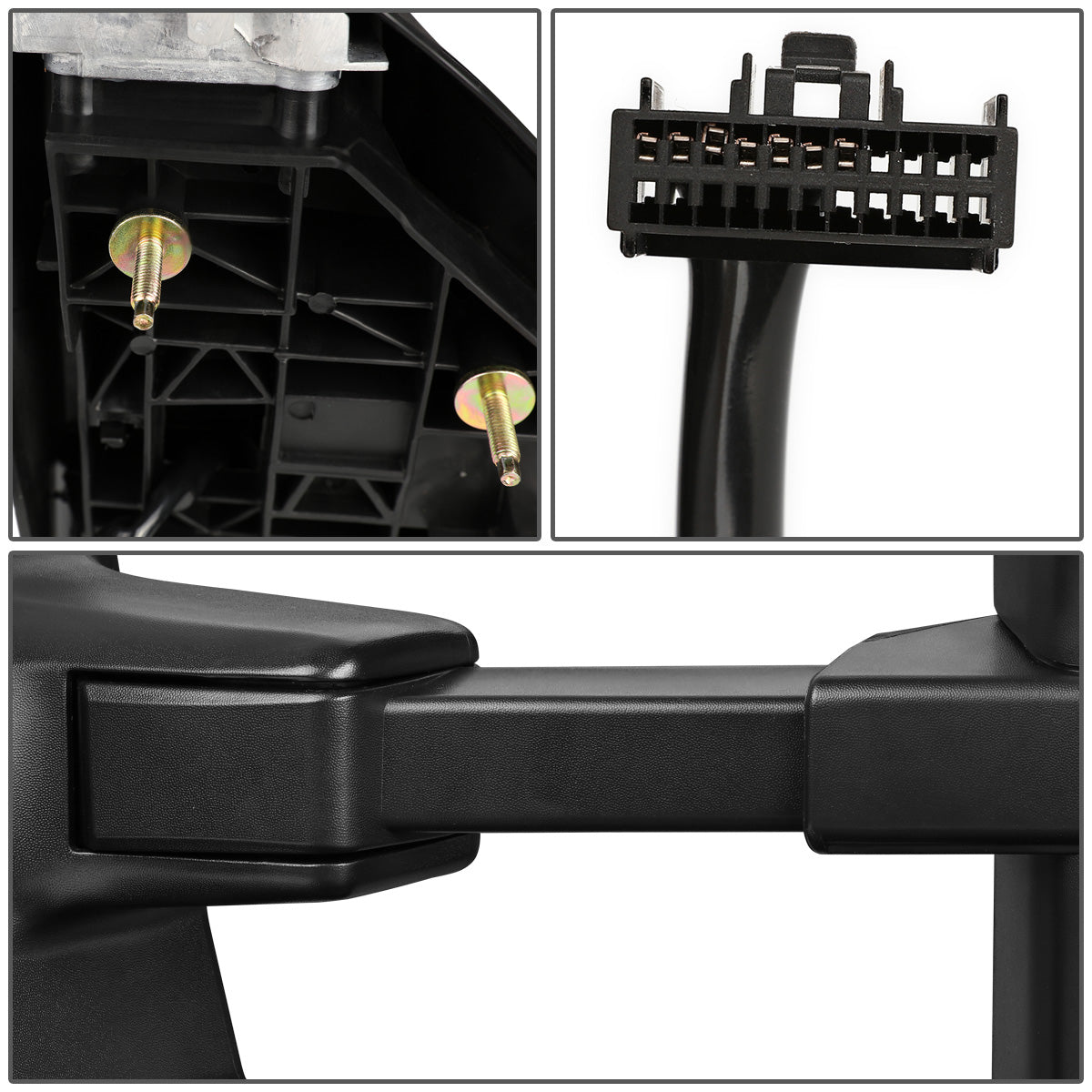 RETROVISORES EXTENDIBLES TOWING MIRROR - 08-16 FORD F-250, F-350, F-450, F-550 - SUPER DUTY - LEFT - POWERED W/ HEATED - LED AMBER SIGNAL - BLACK