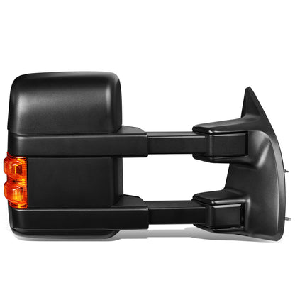 RETROVISORES EXTENDIBLES TOWING MIRROR - 08-16 FORD F-250, F-350, F-450, F-550 - SUPER DUTY - RIGHT - POWERED W/ HEATED - LED AMBER SIGNAL - BLACK