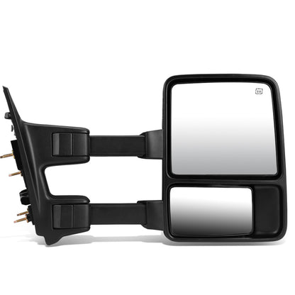 RETROVISORES EXTENDIBLES TOWING MIRROR - 08-16 FORD F-250, F-350, F-450, F-550 - SUPER DUTY - RIGHT - POWERED W/ HEATED - LED AMBER SIGNAL - BLACK