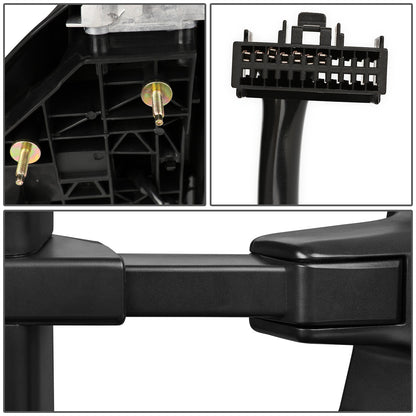 RETROVISORES EXTENDIBLES TOWING MIRROR - 08-16 FORD F-250, F-350, F-450, F-550 - SUPER DUTY - RIGHT - POWERED W/ HEATED - LED AMBER SIGNAL - BLACK