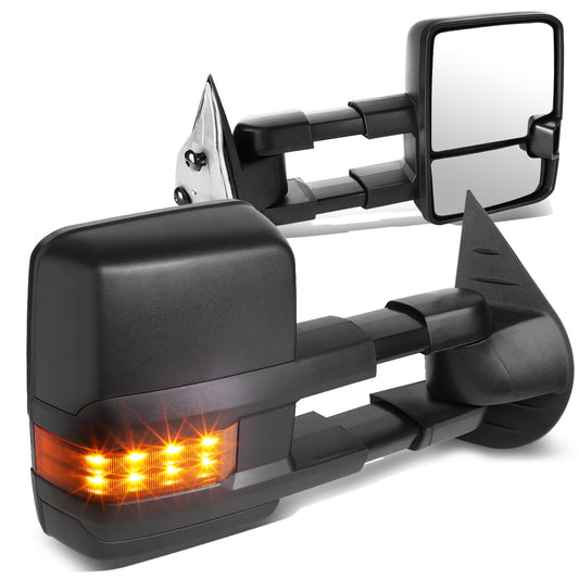 RETROVISORES EXTENDIBLES TOWING MIRROR - 07-13 CHEVY SILVERADO 1500, GMC SIERRA 1500, CHEVY AVALANCHE / 07-14 CHEVY SILVERADO 2500, 3500HD, CHEVY SUBURBAN 1500, 2500, CHEVY TAHOE, GMC SIERRA 2500HD, 3500HD, GMC YUKON XL 1500, 2500, GMC YUKON - PAIR -