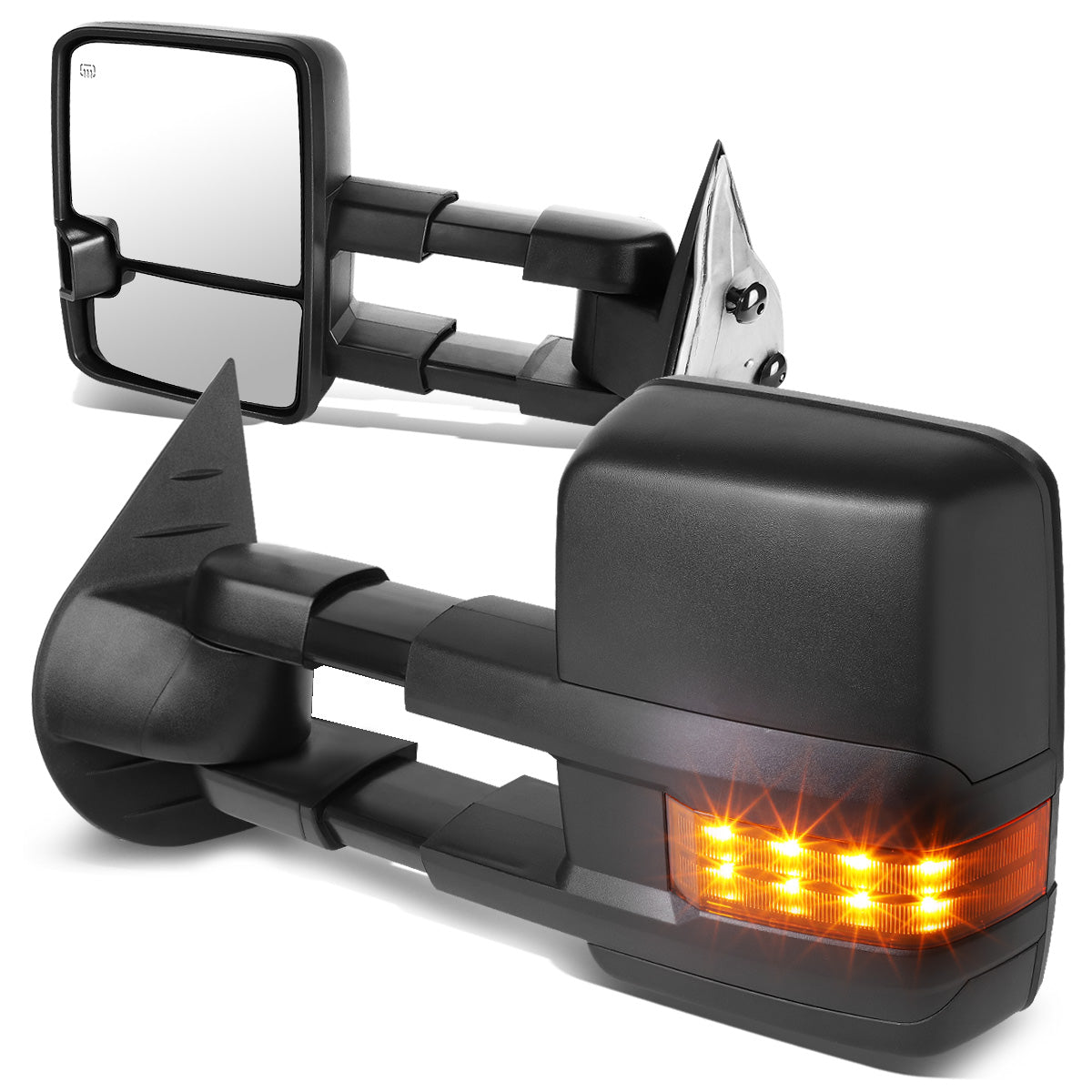 RETROVISORES EXTENDIBLES TOWING MIRROR - 07-13 CHEVY SILVERADO 1500, 1500HD, 2500, 2500HD, GMC SIERRA 1500, 1500HD, 2500, 2500HD, CHEVY SUBURBAN 1500, 2500, GM YUKON, YUKON XL 1500, XL 2500, CHEVY AVALANCHE, CHEVY TAHOE, CADILLAC ESCALADE / 07-14 CHEVY