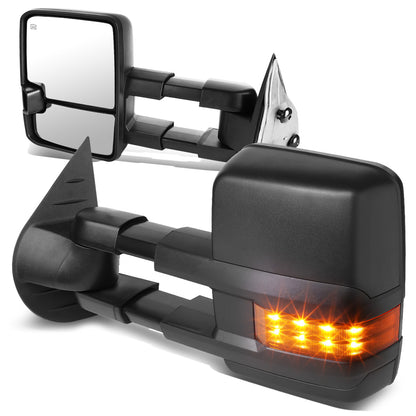 RETROVISORES EXTENDIBLES TOWING MIRROR - 07-13 CHEVY SILVERADO 1500, 1500HD, 2500, 2500HD, GMC SIERRA 1500, 1500HD, 2500, 2500HD, CHEVY SUBURBAN 1500, 2500, GM YUKON, YUKON XL 1500, XL 2500, CHEVY AVALANCHE, CHEVY TAHOE, CADILLAC ESCALADE / 07-14 CHEVY