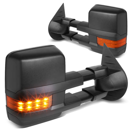 RETROVISORES EXTENDIBLES TOWING MIRROR - 07-13 CHEVY SILVERADO 1500, 1500HD, 2500, 2500HD, GMC SIERRA 1500, 1500HD, 2500, 2500HD, CHEVY SUBURBAN 1500, 2500, GM YUKON, YUKON XL 1500, XL 2500, CHEVY AVALANCHE, CHEVY TAHOE, CADILLAC ESCALADE / 07-14 CHEVY