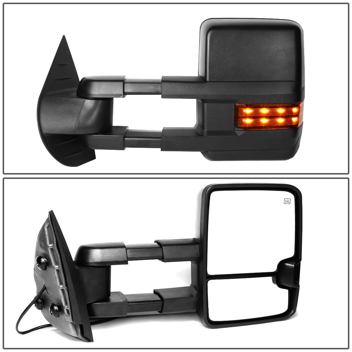RETROVISORES EXTENDIBLES TOWING MIRROR - 07-13 CHEVY SILVERADO 1500, 1500HD, 2500, 2500HD, GMC SIERRA 1500, 1500HD, 2500, 2500HD, CHEVY SUBURBAN 1500, 2500, GM YUKON, YUKON XL 1500, XL 2500, CHEVY AVALANCHE, CHEVY TAHOE, CADILLAC ESCALADE / 07-14 CHEVY