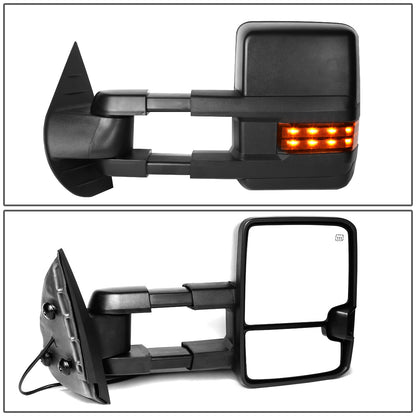 RETROVISORES EXTENDIBLES TOWING MIRROR - 07-13 CHEVY SILVERADO 1500, 1500HD, 2500, 2500HD, GMC SIERRA 1500, 1500HD, 2500, 2500HD, CHEVY SUBURBAN 1500, 2500, GM YUKON, YUKON XL 1500, XL 2500, CHEVY AVALANCHE, CHEVY TAHOE, CADILLAC ESCALADE / 07-14 CHEVY