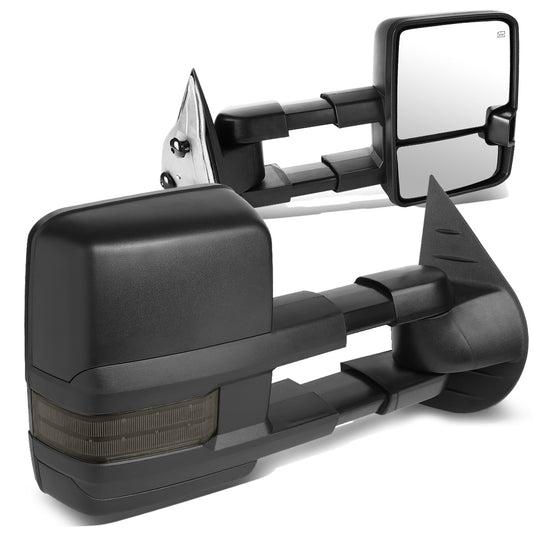 RETROVISORES EXTENDIBLES TOWING MIRROR - 07-13 CHEVY SILVERADO 1500, 1500HD, 2500, 2500HD, GMC SIERRA 1500, 1500HD, 2500, 2500HD, CHEVY SUBURBAN 1500, 2500, GM YUKON, YUKON XL 1500, XL 2500, CHEVY AVALANCHE, CHEVY TAHOE, CADILLAC ESCALADE / 07-14 CHEVY