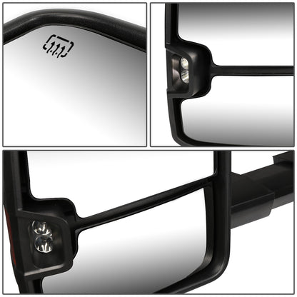 RETROVISORES EXTENDIBLES TOWING MIRROR - 07-13 CHEVY SILVERADO 1500, 1500HD, 2500, 2500HD, GMC SIERRA 1500, 1500HD, 2500, 2500HD, CHEVY SUBURBAN 1500, 2500, GM YUKON, YUKON XL 1500, XL 2500, CHEVY AVALANCHE, CHEVY TAHOE, CADILLAC ESCALADE / 07-14 CHEVY