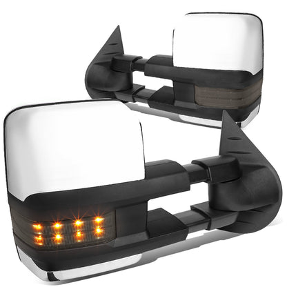 RETROVISORES EXTENDIBLES TOWING MIRROR - 07-13 CHEVY SILVERADO 1500, 1500HD, 2500, 2500HD, GMC SIERRA 1500, 1500HD, 2500, 2500HD, CHEVY SUBURBAN 1500, 2500, GM YUKON, YUKON XL 1500, XL 2500, CHEVY AVALANCHE, CHEVY TAHOE, CADILLAC ESCALADE / 07-14 CHEVY
