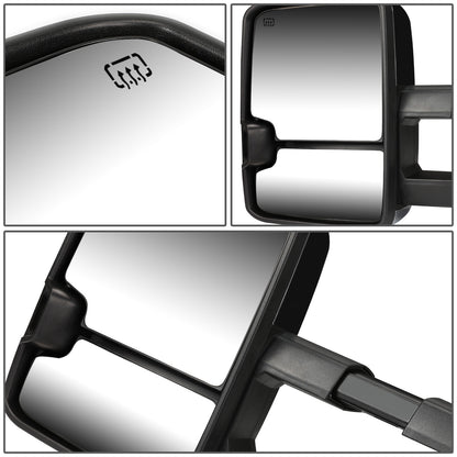 RETROVISORES EXTENDIBLES TOWING MIRROR - 07-13 CHEVY SILVERADO 1500, 1500HD, 2500, 2500HD, GMC SIERRA 1500, 1500HD, 2500, 2500HD, CHEVY SUBURBAN 1500, 2500, GM YUKON, YUKON XL 1500, XL 2500, CHEVY AVALANCHE, CHEVY TAHOE, CADILLAC ESCALADE / 07-14 CHEVY