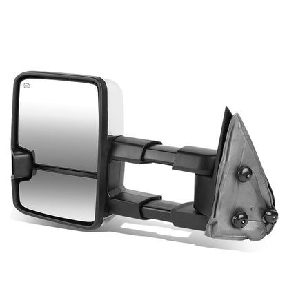 RETROVISORES EXTENDIBLES TOWING MIRROR - 99-06 CHEVY SILVERADO, GMC SIERRA / 00-06 CHEVY SUBURBAN, CHEVY TAHOE, GMC YUKON / 02-06 CHEVY AVALANCHE, CADILLAC ESCALADE - LEFT - POWERED W/ HEATED - LED SMOKE SIGNAL - CHROME