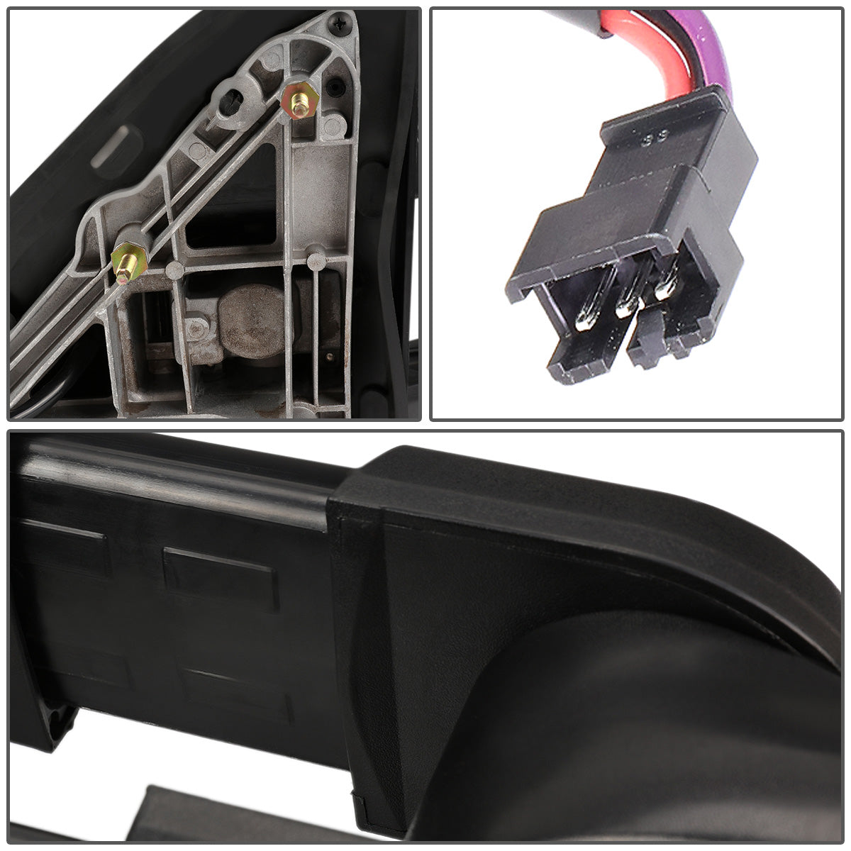 RETROVISORES EXTENDIBLES TOWING MIRROR - 88-98 CHEVY GMC C/K 1500 / 88-00 CHEVY GMC C/K 2500 / 88-02 CHEVY GMC C3500 / 88-00 CHEVY GMC K3500 / 95-99 CHEVY TAHOE / 92-99 GMC YUKON, SUBURBAN - PAIR - MANUAL W/O HEATED - LED AMBER SIGNAL - BLACK