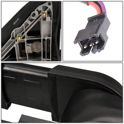 RETROVISORES EXTENDIBLES TOWING MIRROR - 88-98 CHEVY GMC C/K 1500 / 88-00 CHEVY GMC C/K 2500 / 88-02 CHEVY GMC C3500 / 88-00 CHEVY GMC K3500 / 95-99 CHEVY TAHOE / 92-99 GMC YUKON, SUBURBAN - PAIR - MANUAL W/O HEATED - LED AMBER SIGNAL - BLACK