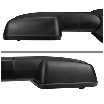 RETROVISORES EXTENDIBLES TOWING MIRROR - 88-98 CHEVY GMC C/K 1500 / 88-00 CHEVY GMC C/K 2500 / 88-02 CHEVY GMC C3500 / 88-00 CHEVY GMC K3500 / 95-99 CHEVY TAHOE / 92-99 GMC YUKON, SUBURBAN - PAIR - POWERED - LED AMBER SIGNAL - BLACK