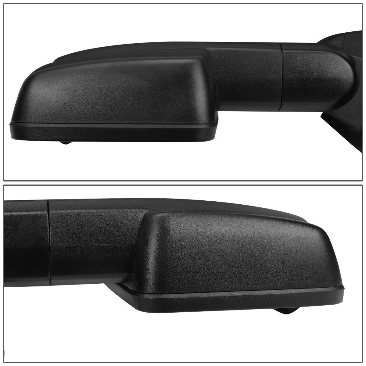 RETROVISORES EXTENDIBLES TOWING MIRROR - 88-98 CHEVY GMC C/K 1500 / 88-00 CHEVY GMC C/K 2500 / 88-02 CHEVY GMC C3500 / 88-00 CHEVY GMC K3500 / 95-99 CHEVY TAHOE / 92-99 GMC YUKON, SUBURBAN - PAIR - POWERED - LED SMOKE SIGNAL - BLACK