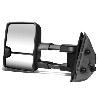 RETROVISORES EXTENDIBLES TOWING MIRROR - 88-98 CHEVY GMC C/K 1500 / 88-00 CHEVY GMC C/K 2500 / 88-02 CHEVY GMC C3500 / 88-00 CHEVY GMC K3500 / 95-99 CHEVY TAHOE / 92-99 GMC YUKON, SUBURBAN - LEFT - POWERED - LED SMOKE SIGNAL - BLACK