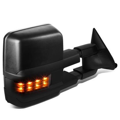 RETROVISORES EXTENDIBLES TOWING MIRROR - 88-98 CHEVY GMC C/K 1500 / 88-00 CHEVY GMC C/K 2500 / 88-02 CHEVY GMC C3500 / 88-00 CHEVY GMC K3500 / 95-99 CHEVY TAHOE / 92-99 GMC YUKON, SUBURBAN - RIGHT - POWERED - LED SMOKE SIGNAL - BLACK