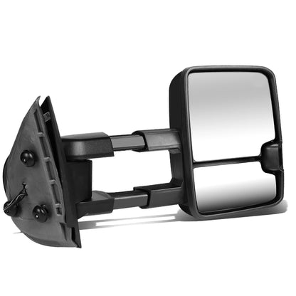 RETROVISORES EXTENDIBLES TOWING MIRROR - 88-98 CHEVY GMC C/K 1500 / 88-00 CHEVY GMC C/K 2500 / 88-02 CHEVY GMC C3500 / 88-00 CHEVY GMC K3500 / 95-99 CHEVY TAHOE / 92-99 GMC YUKON, SUBURBAN - RIGHT - POWERED - LED SMOKE SIGNAL - BLACK