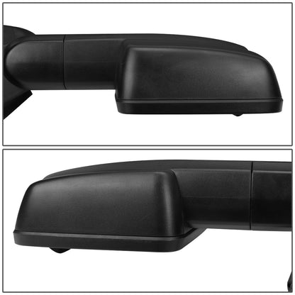 RETROVISORES EXTENDIBLES TOWING MIRROR - 88-98 CHEVY GMC C/K 1500 / 88-00 CHEVY GMC C/K 2500 / 88-02 CHEVY GMC C3500 / 88-00 CHEVY GMC K3500 / 95-99 CHEVY TAHOE / 92-99 GMC YUKON, SUBURBAN - RIGHT - POWERED - LED SMOKE SIGNAL - BLACK