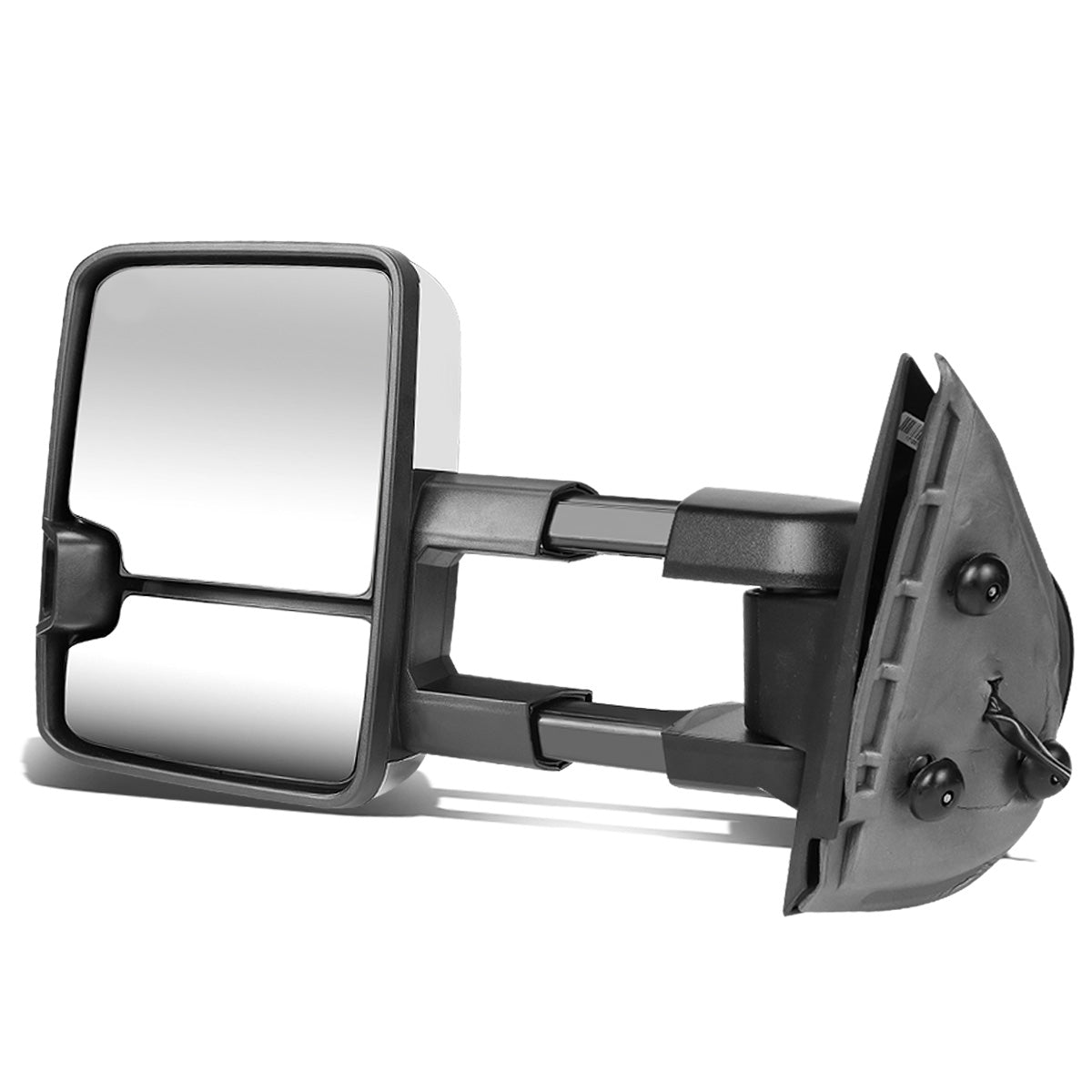RETROVISORES EXTENDIBLES TOWING MIRROR - 88-98 CHEVY GMC C/K 1500 / 88-00 CHEVY GMC C/K 2500 / 88-02 CHEVY GMC C3500 / 88-00 CHEVY GMC K3500 / 95-99 CHEVY TAHOE / 92-99 GMC YUKON, SUBURBAN - LEFT - POWERED W/O HEATED - LED SMOKE SIGNAL - CHROME
