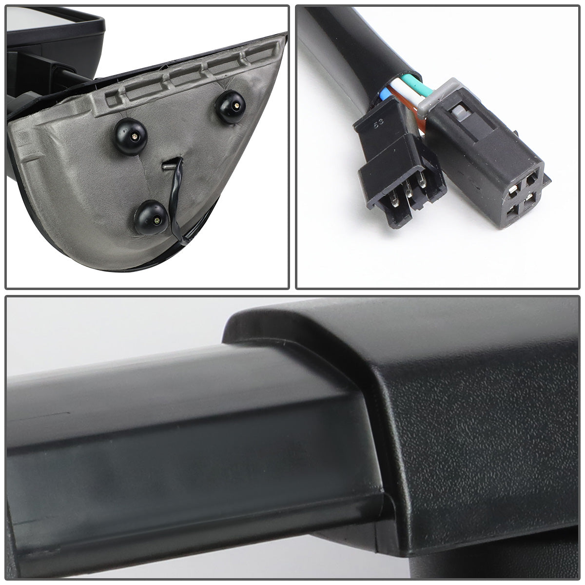 RETROVISORES EXTENDIBLES TOWING MIRROR - 88-98 CHEVY GMC C/K 1500 / 88-00 CHEVY GMC C/K 2500 / 88-02 CHEVY GMC C3500 / 88-00 CHEVY GMC K3500 / 95-99 CHEVY TAHOE / 92-99 GMC YUKON, SUBURBAN - LEFT - POWERED W/O HEATED - LED SMOKE SIGNAL - CHROME