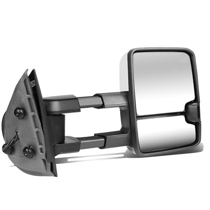 RETROVISORES EXTENDIBLES TOWING MIRROR - 88-98 CHEVY GMC C/K 1500 / 88-00 CHEVY GMC C/K 2500 / 88-02 CHEVY GMC C3500 / 88-00 CHEVY GMC K3500 / 95-99 CHEVY TAHOE / 92-99 GMC YUKON, SUBURBAN - RIGHT - POWERED W/O HEATED - LED SMOKE SIGNAL - CHROME