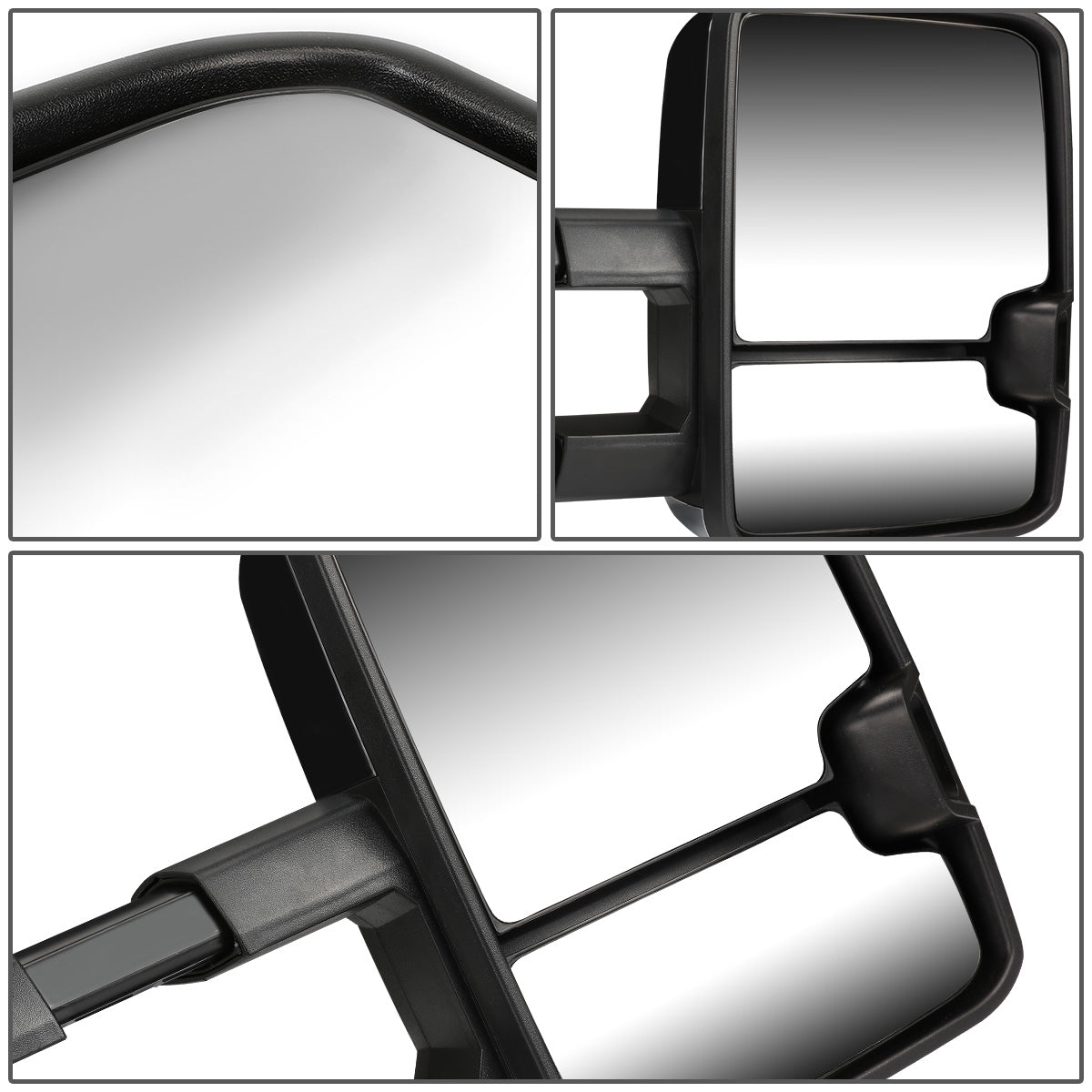 RETROVISORES EXTENDIBLES TOWING MIRROR - 88-98 CHEVY GMC C/K 1500 / 88-00 CHEVY GMC C/K 2500 / 88-02 CHEVY GMC C3500 / 88-00 CHEVY GMC K3500 / 95-99 CHEVY TAHOE / 92-99 GMC YUKON, SUBURBAN - RIGHT - POWERED W/O HEATED - LED SMOKE SIGNAL - CHROME