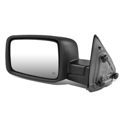 RETROVISORES EXTENDIBLES TOWING MIRROR - 09-16 DODGE RAM 1500 / 10-16 DODGE RAM 2500, 3500, 4500, 5500 - OE STYLE - LEFT - POWERED W/ HEATED W/ TEMPERATURE SENSOR W/ PUDDLE LIGHT - LED AMBER SIGNAL - BLACK
