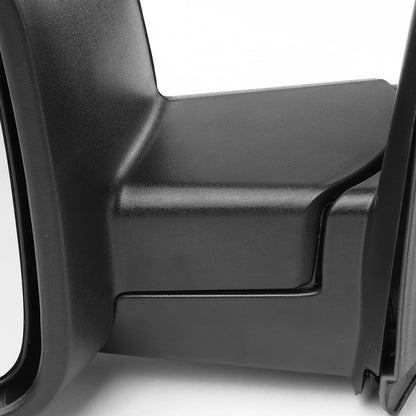 RETROVISORES EXTENDIBLES TOWING MIRROR - 09-16 DODGE RAM 1500 / 10-16 DODGE RAM 2500, 3500, 4500, 5500 - OE STYLE - LEFT - POWERED W/ HEATED W/ TEMPERATURE SENSOR W/ PUDDLE LIGHT - LED AMBER SIGNAL - BLACK