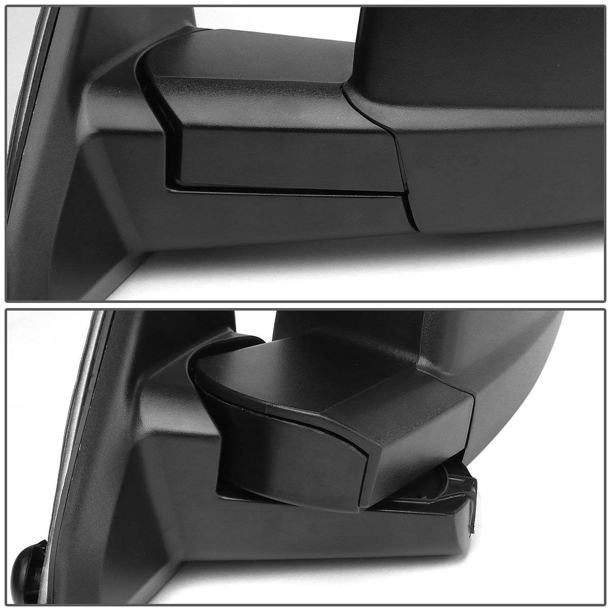 RETROVISORES EXTENDIBLES TOWING MIRROR - 09-16 DODGE RAM 1500 / 10-16 DODGE RAM 2500, 3500, 4500, 5500 - OE STYLE - LEFT - POWERED W/ HEATED W/ TEMPERATURE SENSOR W/ PUDDLE LIGHT - LED AMBER SIGNAL - BLACK