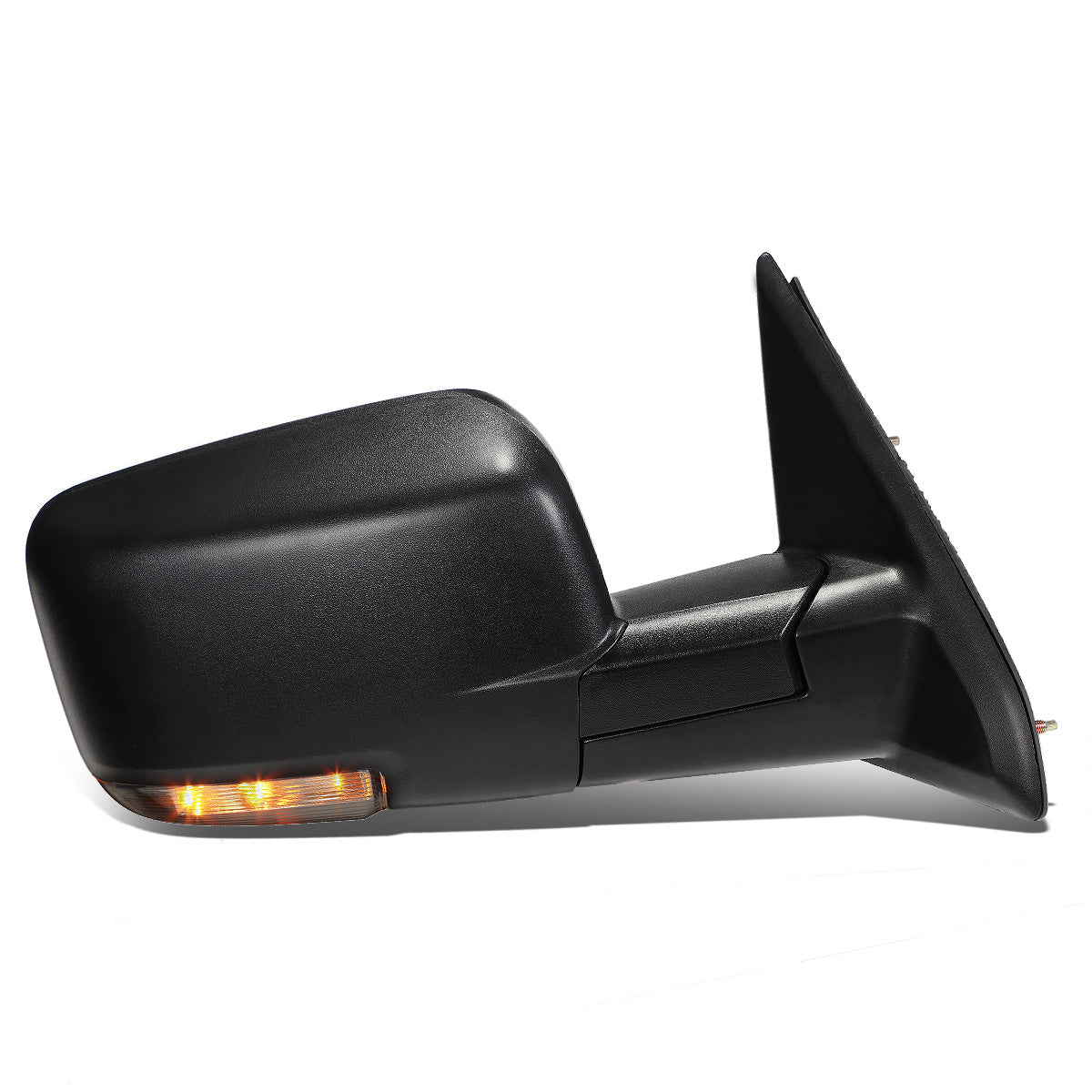 RETROVISORES EXTENDIBLES TOWING MIRROR - 09-16 DODGE RAM 1500 / 10-16 DODGE RAM 2500, 3500, 4500, 5500 - OE STYLE - RIGHT - POWERED W/ HEATED W/ TEMPERATURE SENSOR W/ PUDDLE LIGHT - LED AMBER SIGNAL - BLACK
