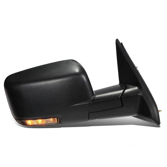RETROVISORES EXTENDIBLES TOWING MIRROR - 09-16 DODGE RAM 1500 / 10-16 DODGE RAM 2500, 3500, 4500, 5500 - OE STYLE - RIGHT - POWERED W/ HEATED W/ TEMPERATURE SENSOR W/ PUDDLE LIGHT - LED AMBER SIGNAL - BLACK