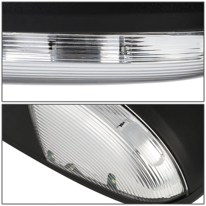RETROVISORES EXTENDIBLES TOWING MIRROR - 09-16 DODGE RAM 1500 / 10-16 DODGE RAM 2500, 3500, 4500, 5500 - OE STYLE - RIGHT - POWERED W/ HEATED W/ TEMPERATURE SENSOR W/ PUDDLE LIGHT - LED AMBER SIGNAL - BLACK
