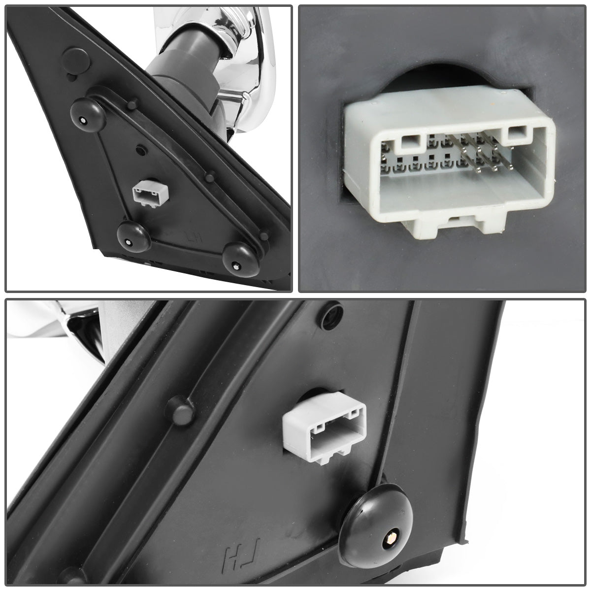 RETROVISORES EXTENDIBLES TOWING MIRROR - 07-16 TOYOTA TUNDRA - PAIR - POWERED W/ HEATED - LED SMOKE SIGNAL - CHROME