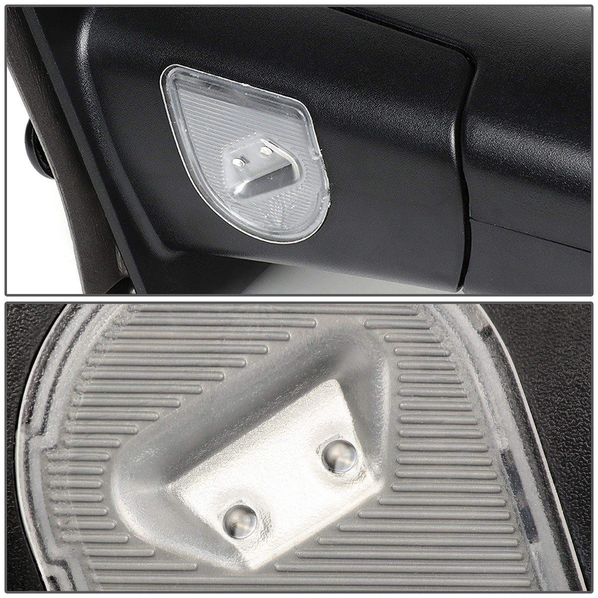 RETROVISORES EXTENDIBLES TOWING MIRROR - 02-08 DODGE RAM 1500 / 03-09 DODGE RAM 2500, 3500 - PAIR - MANUAL W/ HEATED W/ PUDDLE LIGHT - BLACK