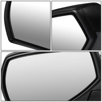 RETROVISORES EXTENDIBLES TOWING MIRROR - 14-18 CHEVY SILVERADO 1500, GMC SIERRA 1500 / 15-18 CHEVY SILVERADO 2500HD, 3500HD, GMC SIERRA 2500HD, 3500HD - LEFT - POWERED W/HEATED - BLACK
