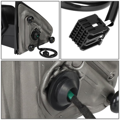 RETROVISORES EXTENDIBLES TOWING MIRROR - 14-18 CHEVY SILVERADO 1500, GMC SIERRA 1500 / 15-18 CHEVY SILVERADO 2500HD, 3500HD, GMC SIERRA 2500HD, 3500HD - LEFT - POWERED W/HEATED - BLACK